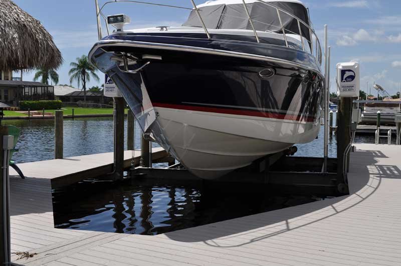 Cape Coral waterfront dock and boat lift