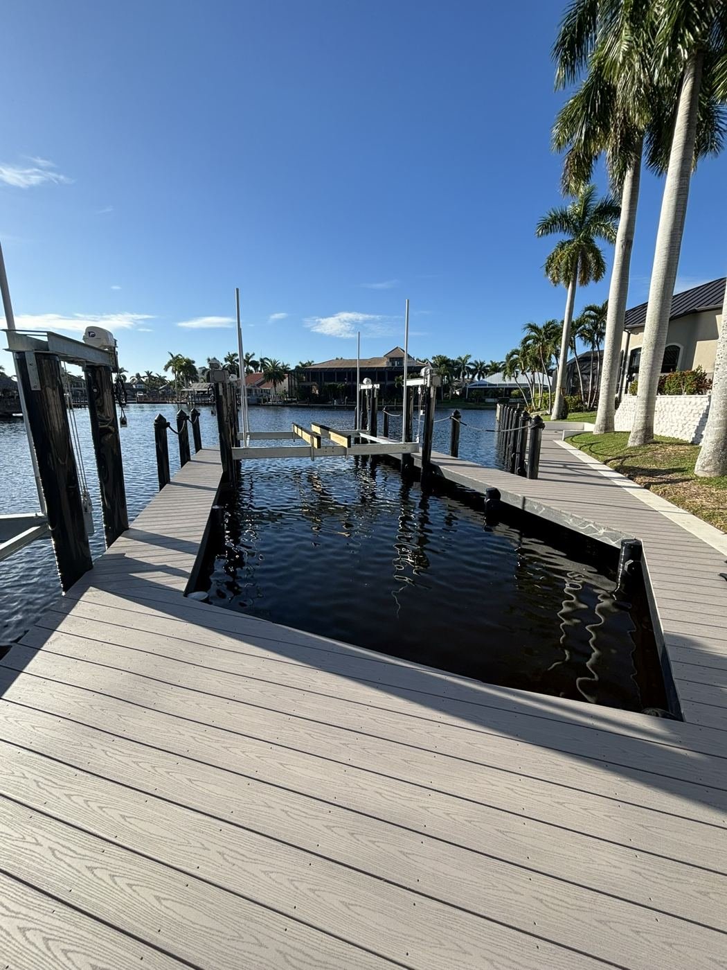 Boat slip ready for a lift
